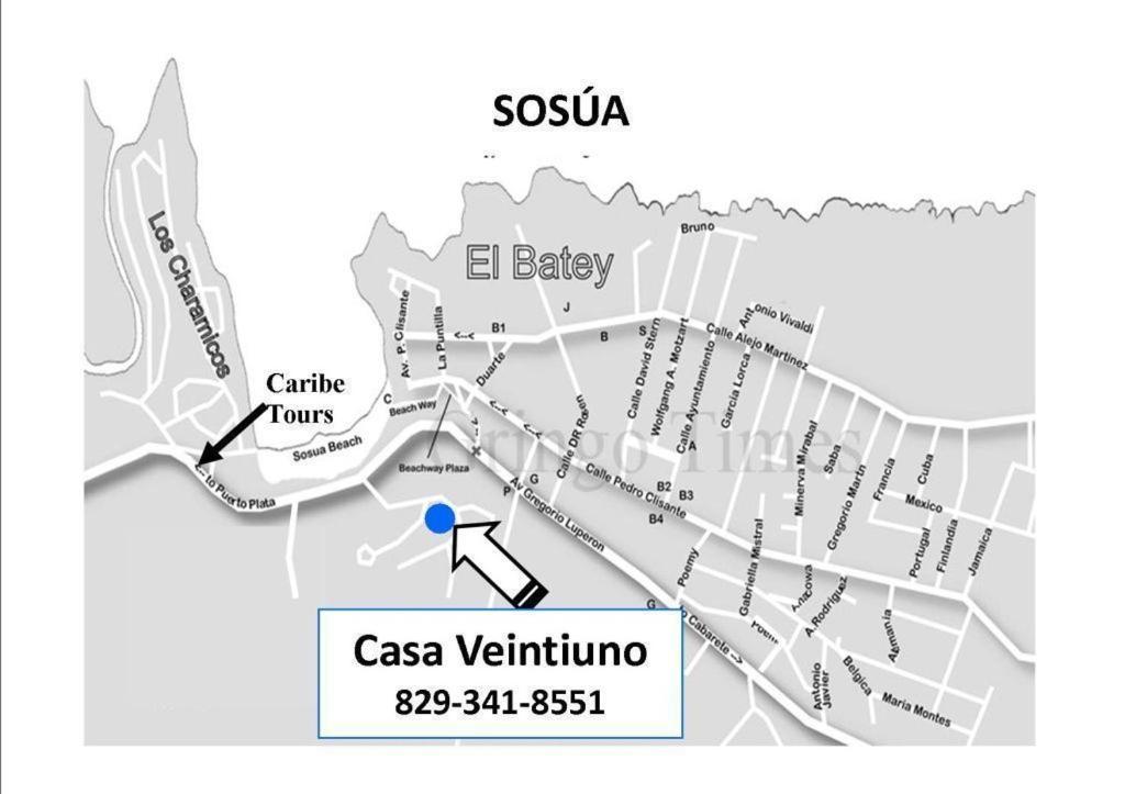 Hotel Casa Veintiuno Sosúa Esterno foto